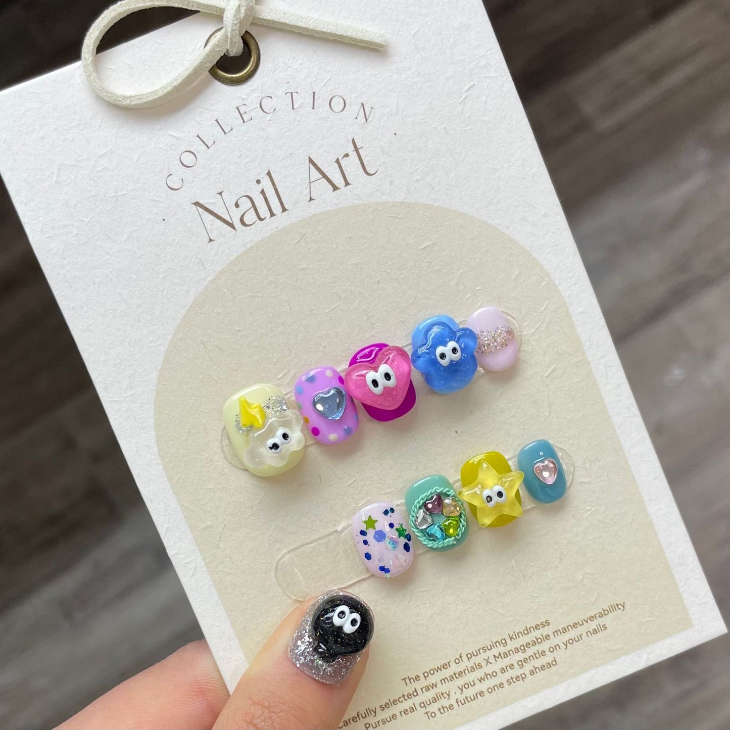 Cute Rainbow Cartoon Starfish Nails