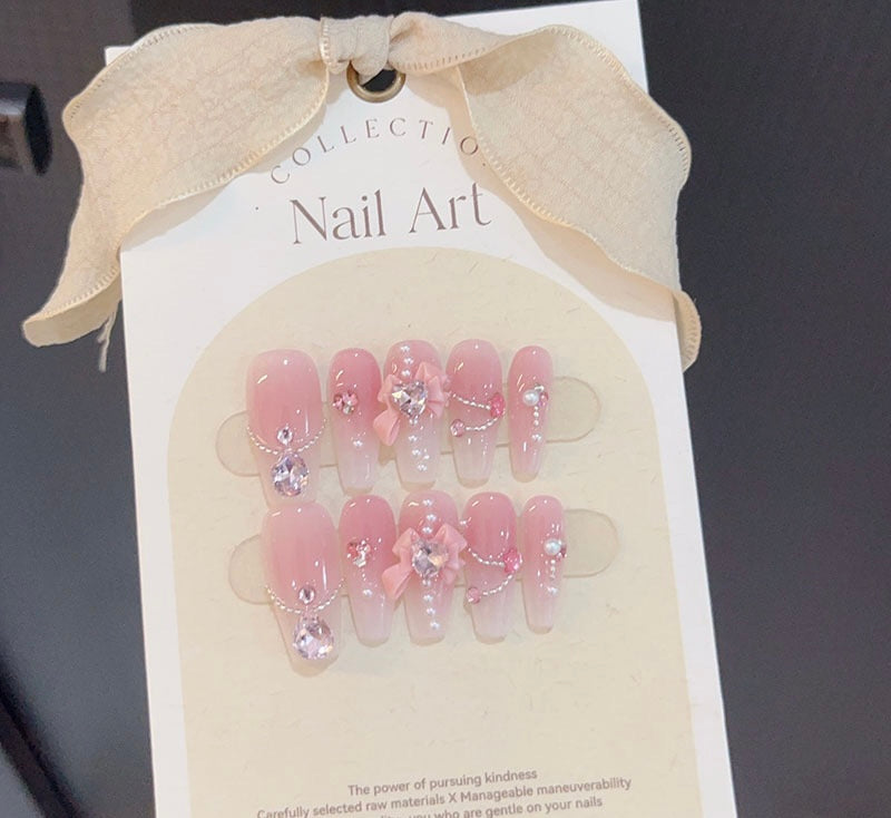 Kawaii Spring Pink Press On Nails