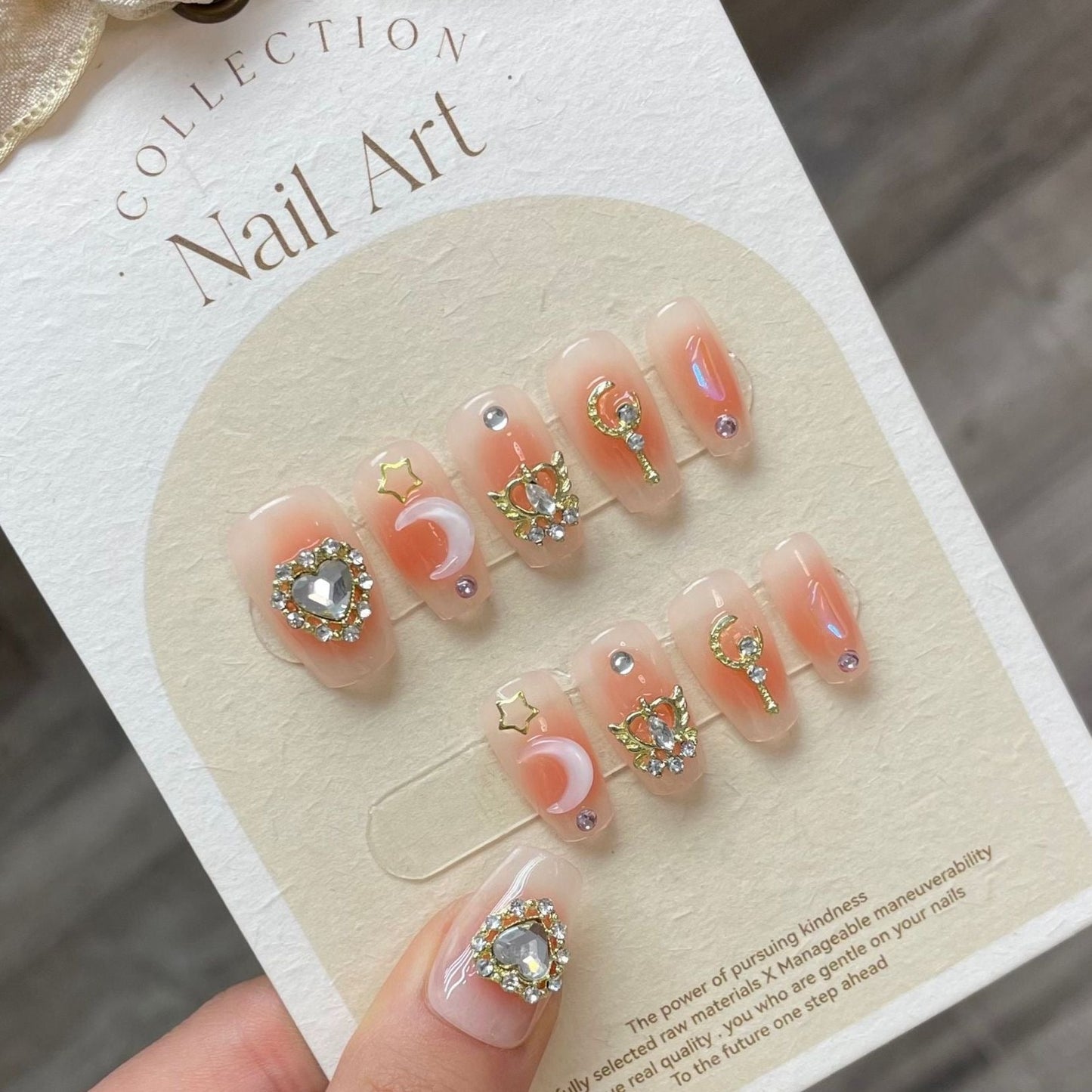 Kawaii Orange Short Press On Nails