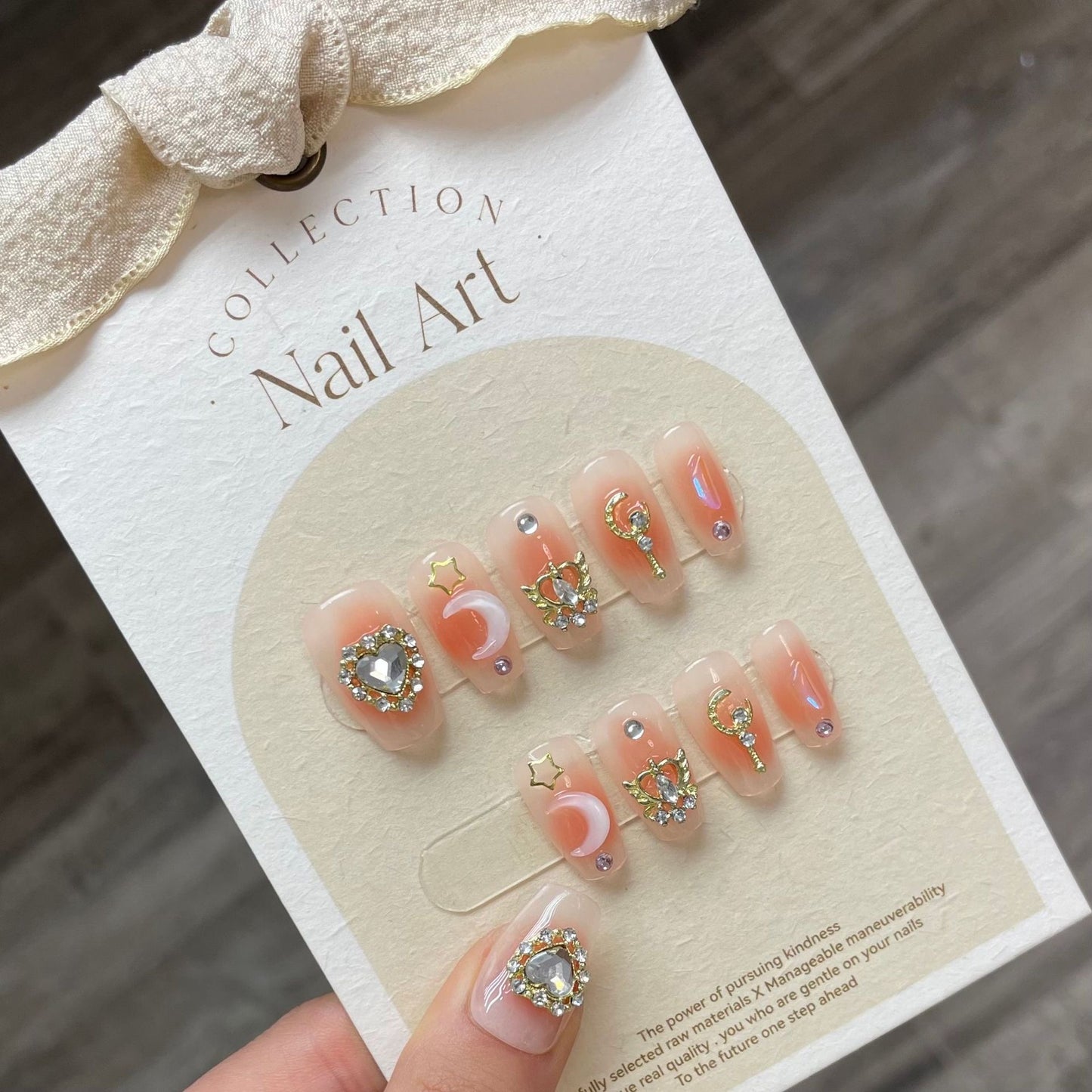 Kawaii Orange Short Press On Nails